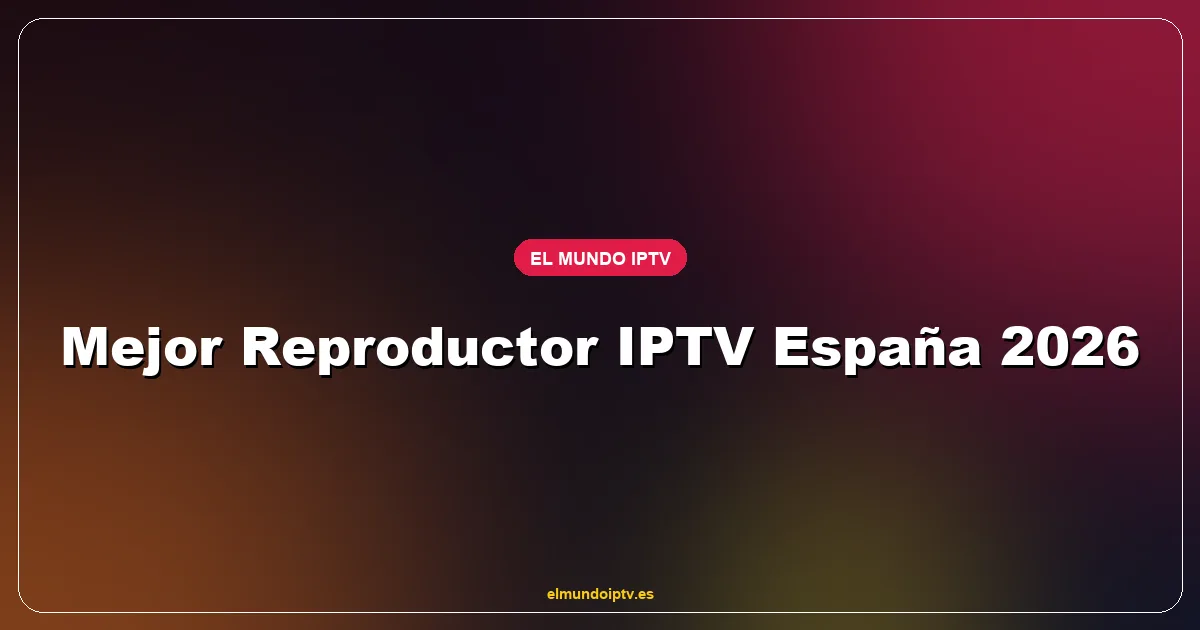 Pantalla de televisión Android TV mostrando la cuadrícula de canales de un reproductor IPTV con guía EPG en español